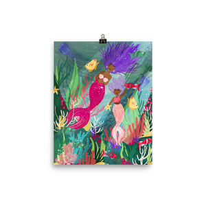 Open image in slideshow, mermaids art print
